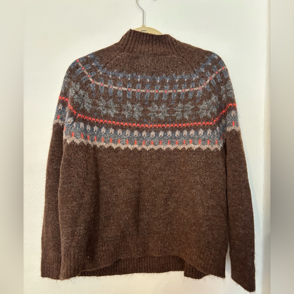 Brown Patterned Sweater - image 2